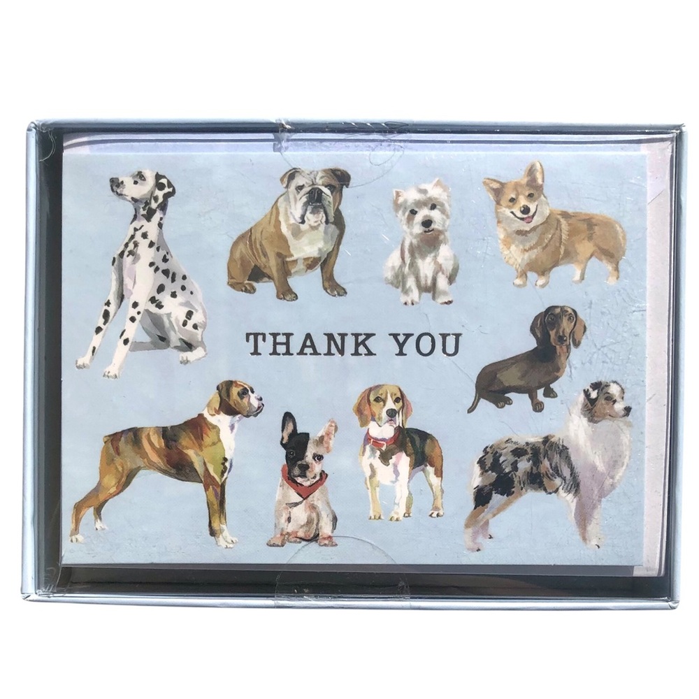 Molly & Rex Thank You Dog Breed Greeting Cards, Window Box Set of 12 (22400)